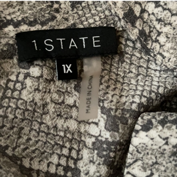 Host Pick 1. State Snake Print Maxi Dress Grey 1x - Picture 11 of 13